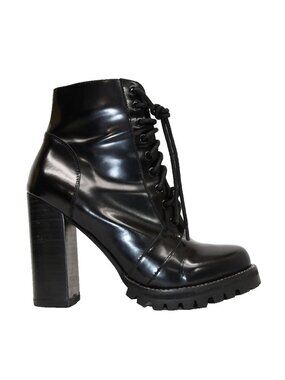 New! Jeffrey Campbell Legion Ankle Boot High Shine Black Size 8.5 DD466A
